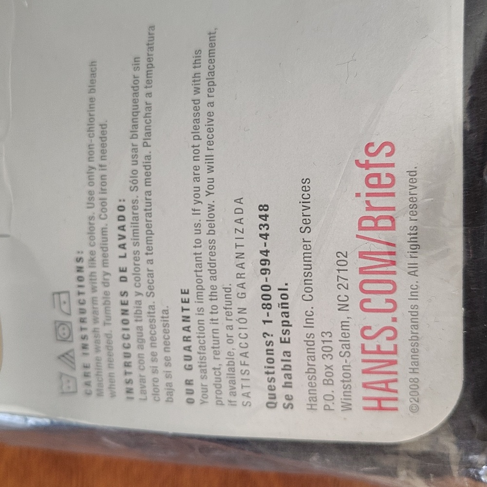 Vtg Classic Full Cut Hanes Men's briefs Size L - Picture 4 of 6